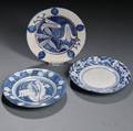 Dedham Pottery Poppy Lily and Iris Plates