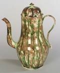 Lead Glazed Creamware Coffeepot and Cover