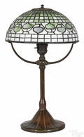 Tiffany Studios patinated bronze table lamp