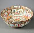 Rose Medallion Porcelain Punch Bowl
