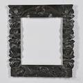 Darkstained Carved Folk Art Frame