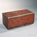 Redand Blackpainted Storage Box