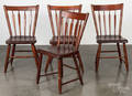 Assembled set of four plank bottom chairs