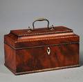 Mahogany Veneered Tea Caddy