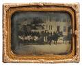 Halfplate Daguerreotype of a Winter Procession