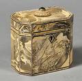 Marblepainted Tin Tea Caddy