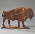 Figural Cast Iron Buffalo Windmill Weight