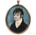 American School Late 18thEarly 19th Century Portrait Miniature of a Gentleman