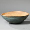Bluepainted Turned Maple Bowl