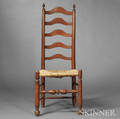 Redstained Slatback Side Chair