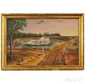 American School 19th Century Farm Landscape West Bend