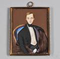 Continental School Mid19th Century Portrait Miniature of a Gentleman