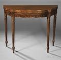 Federal Carved and Inlaid Mahogany Card Table