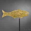 Gilt Molded Copper Cod Weathervane