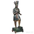 Carved and Polychrome Indian Princess Tobacconist Figure