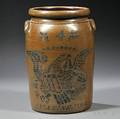 Fourgallon TD Harden Stencildecorated Stoneware Crock