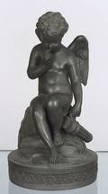 Wedgwood Black Basalt Figure Depicting Cupid
