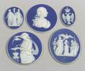 Five Wedgwood Dark Blue Jasper Dip Medallions