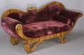 Fine Biedermeier Parcelgilt Walnut Asymmetrical Settee