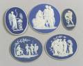 Five Wedgwood Dark Blue Jasper Dip Medallions