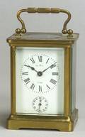 French Brass Alarum Carriage Clock