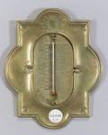 Gothic Revival Brass Wall Thermometer