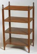 Edwardian Satinwood Crossbanded Mahogany FourTier Etagere