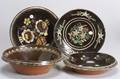 Four European Redware Slip Decorated Vessels