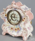 Ansonia Royal Bonn porcelain mantel clock