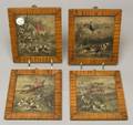 Four Small Framed Hunt Scene Prints