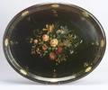 Large Victorian Painted Papier Mache Tray