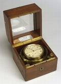 English Marine Chronometer in Mahogany Case