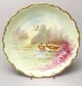 Twelve French Porcelain Painted Dessert Plates