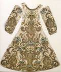 Baroquestyle Silk and Metallic Embroidered Statuary Dress