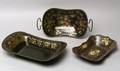 Three Painted Tole Bread Trays