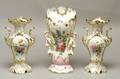 Three Paris Porcelain Mantel Vases