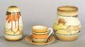 Three Clarice Cliff Bizarre Ware Items