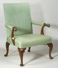 Early Georgian Mahogany Library Armchair