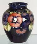 Moorcroft Pansy Design Vase