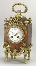 Louis XVIstyle Shell Veneered and Ormolu Mounted Carriage Clock