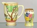 Two Clarice Cliff Bizarre Ware Items