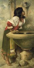 James Renwick Brevoort American 18321918 after Leon Joseph Florentin Bonnats French 18331922 Roman Girl at Fountain