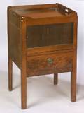 George III Mahogany Single Drawer and Tambour Night Table