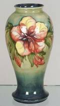 Moorcroft Hibiscus Design Vase