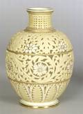 Grainger amp Co Worcester Porcelain Reticulated Vase