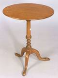 English Provincial Oak Circular Tripod Table