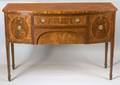 George III Style StringInlaid Mahogany Bowfronted Sideboard