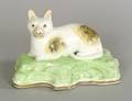 Rockinghamtype Porcelain Model of a Cat
