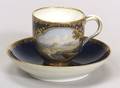 Meissen Porcelain Topographical Cup and Saucer