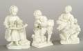 Three Vincennes White Biscuit Figures